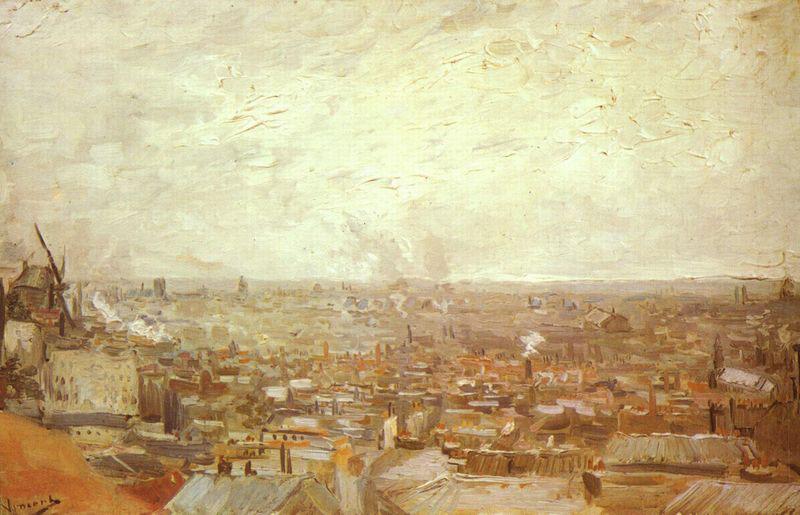 Vincent Van Gogh Blick vom Montmartre oil painting image